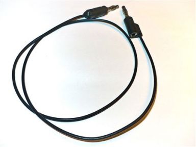 Black Stackable Single Banana Plug on Both Ends, 24" 20G PVC