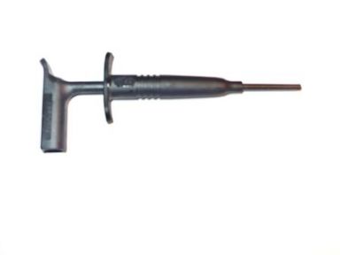 Black Right Angle Insulated Plunger Clamp Clip - 5.50"