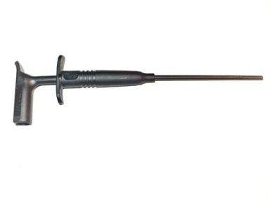 Black Right Angle Insulated Plunger Clamp Clip - 7.50"