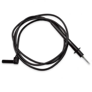 Black Test Prod to Right Angle Shrouded Banana Plug, 48" 18G PVC