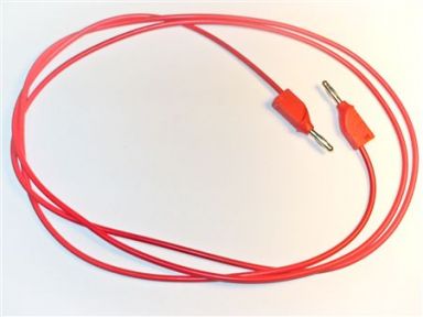 Red Unshrouded Banana Plug on Both Ends 10" 18G Red Silicone