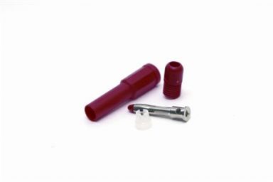 Red Cable Mountable 4mm Shrouded Banana Plug - 1000V