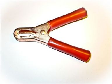 Red Miniature Plier-Type Steel Clip - 50 Amp