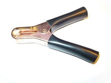 Black Miniature Plier-Type Copper Clip - 75 Amp