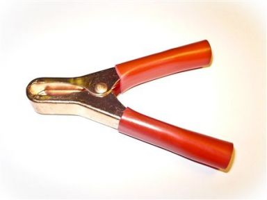 Red Miniature Plier-Type Copper Clip - 75 Amp