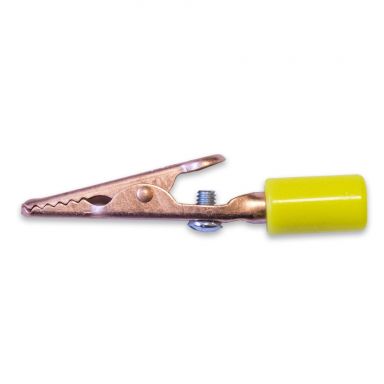 Yellow Alligator Copper Clip Acetate Handle - 10 Amp