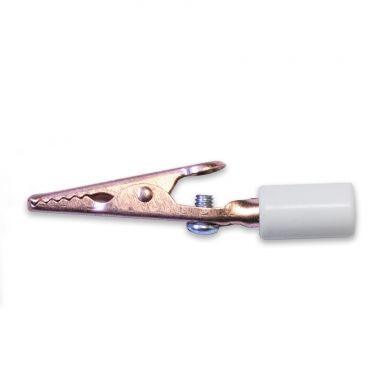 White Alligator Copper Clip Acetate Handle - 10 Amp