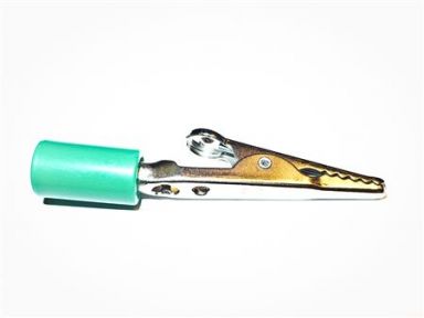 Green Alligator Steel Clip Acetate Handle - 10 Amp