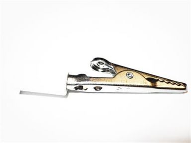 White Alligator Steel Clip Acetate Handle - 10 Amp