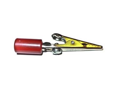 Red Alligator Steel Clip Acetate Handle & Screw - 10 Amp