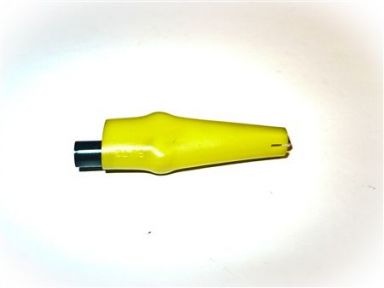 Yellow Insulated Alligator Steel Clip - 10 Amp