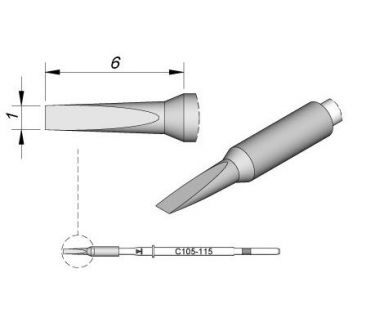 Cartridge Cutter Stainless Steel 1 (not for soldering) Nano Cutting Tip