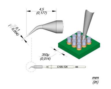Cartridge Bent dia. � 0.1 S1 Nano Soldering Tip