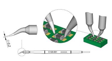 Cartridge Dual in Line dia. � 0.2 PA120 Micro Tweezer Tip
