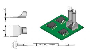 Cartridge Dual in Line 5.0 PA120 Micro Tweezer Tip