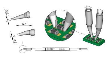 Cartridge Chip 0.6 PA120 Micro Tweezer Tip