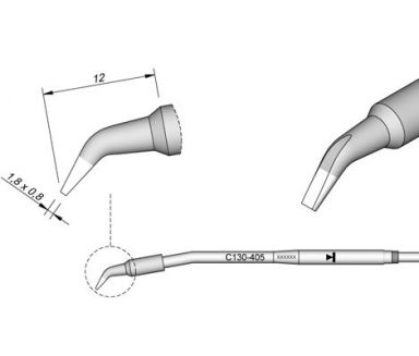 Cartridge Bent 1.8 x 0.8 AP130
