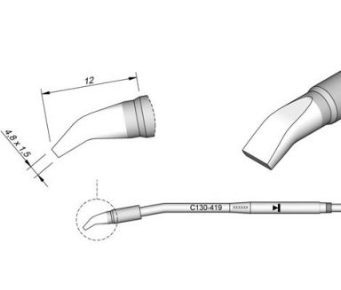 Cartridge Bent 4.8 x 1.5 AP130