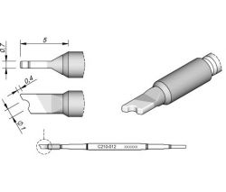 Cartridge Pin/Wire dia.  1 T210 Soldering Tip