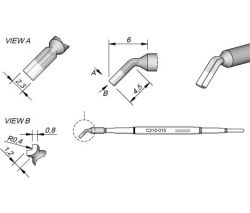 Cartridge Pin/Connector dia.  0.8 T210 Soldering Tip