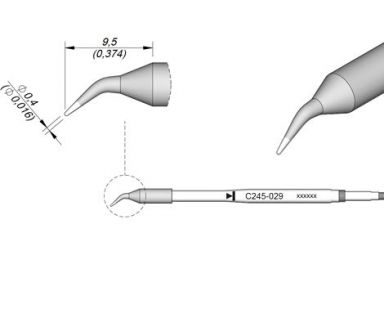 Cartridge Bent dia. � 0.4 S2 T245 Soldering Tip