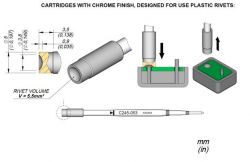 Cartridge Rivet dia.  3.8 T245 Soldering Tip