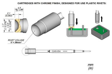 Cartridge Rivet dia. � 6.5 T245 Soldering Tip