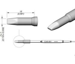 Cartridge Chisel 3 x 1 T245 Soldering Tip