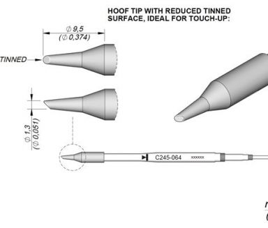 Cartridge Bevel dia. � 1.3 T245 Soldering Tip