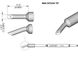 Cartridge Spoon dia.  2.3 T245 Soldering Tip