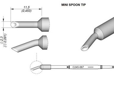 Cartridge Spoon dia. � 2.3 T245 Soldering Tip