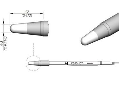 Cartridge Conical dia. � 3.0 HT T245 Soldering Tip