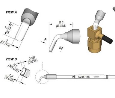 Cartridge Pin/Connector R.1 T245 Soldering Tip