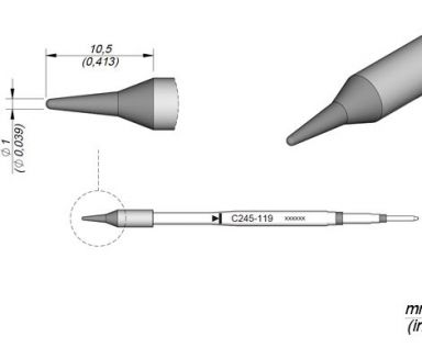 Cartridge Conical Teflon dia. � 1.0 T245 Soldering Tip