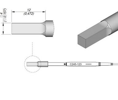 Cartridge for Plastics 4 x 4 T245 Soldering Tip