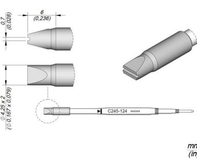 Cartridge Bent dia. � 0.4 S3 T245 Soldering Tip