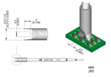 Cartridge Chip 2.2 S2 T245 Soldering Tip