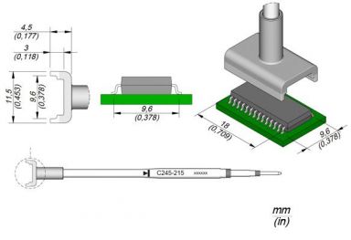 Cartridge Tunnel 9.6 x 18.0 T245 Soldering Tip