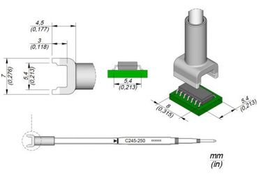 Cartridge Tunnel 5.4 x 8.0 T245 Soldering Tip