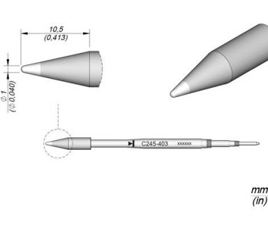 Cartridge Conical dia. � 1.0 HT T245 Soldering Tip