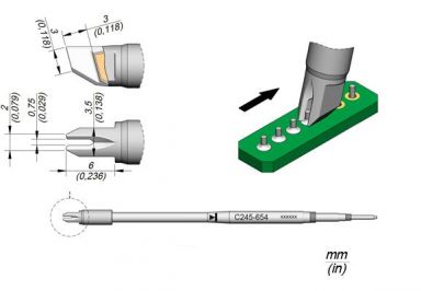 Cartridge Drag 0.75 L T245 Soldering Tip