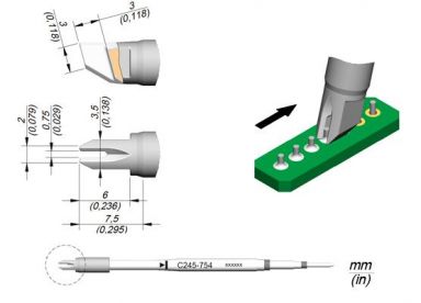 Cartridge Drag 0.75 T245 Soldering Tip