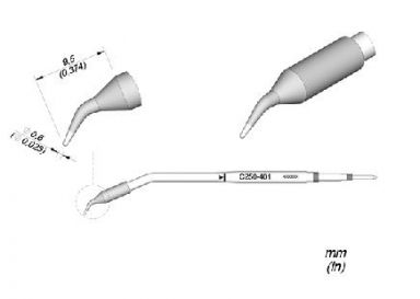 Cartridge Bent dia. � 0.6 AP250