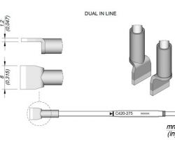 Cartridge Dual in Line 8.0 HT420 Thermal Tweezer Tip