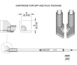 Cartridge QFP 8.0 HT420 Thermal Tweezer Tip