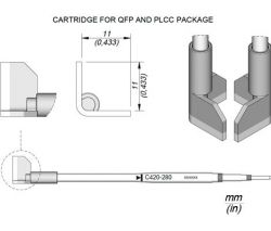 Cartridge QFP 11.0 HT420 Thermal Tweezer Tip