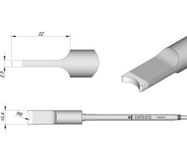 Cartridge Pin/Connector R.6 S1 T470 Heavy Duty Iron Tip