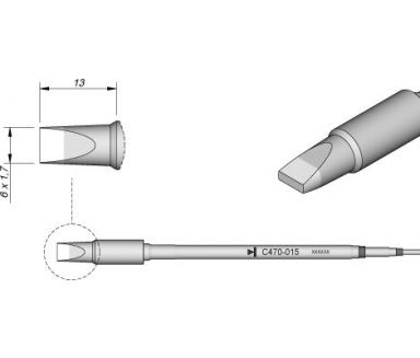 Cartridge Chisel 6 x 1.7 T470 Heavy Duty Iron Tip