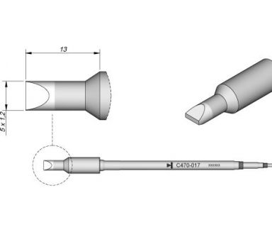 Cartridge Chisel 5 x 1.2 T470 Heavy Duty Iron Tip