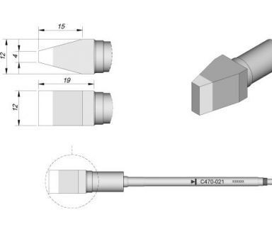 Cartridge Chisel 12 x 4 T470 Heavy Duty Iron Tip